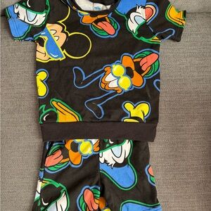 Disney Mickey & Friends Colorful Graphic Shorts Set